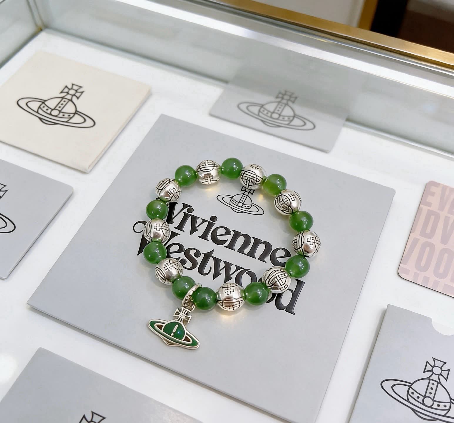 Vivienne Westwood Green Beaded Bracelet